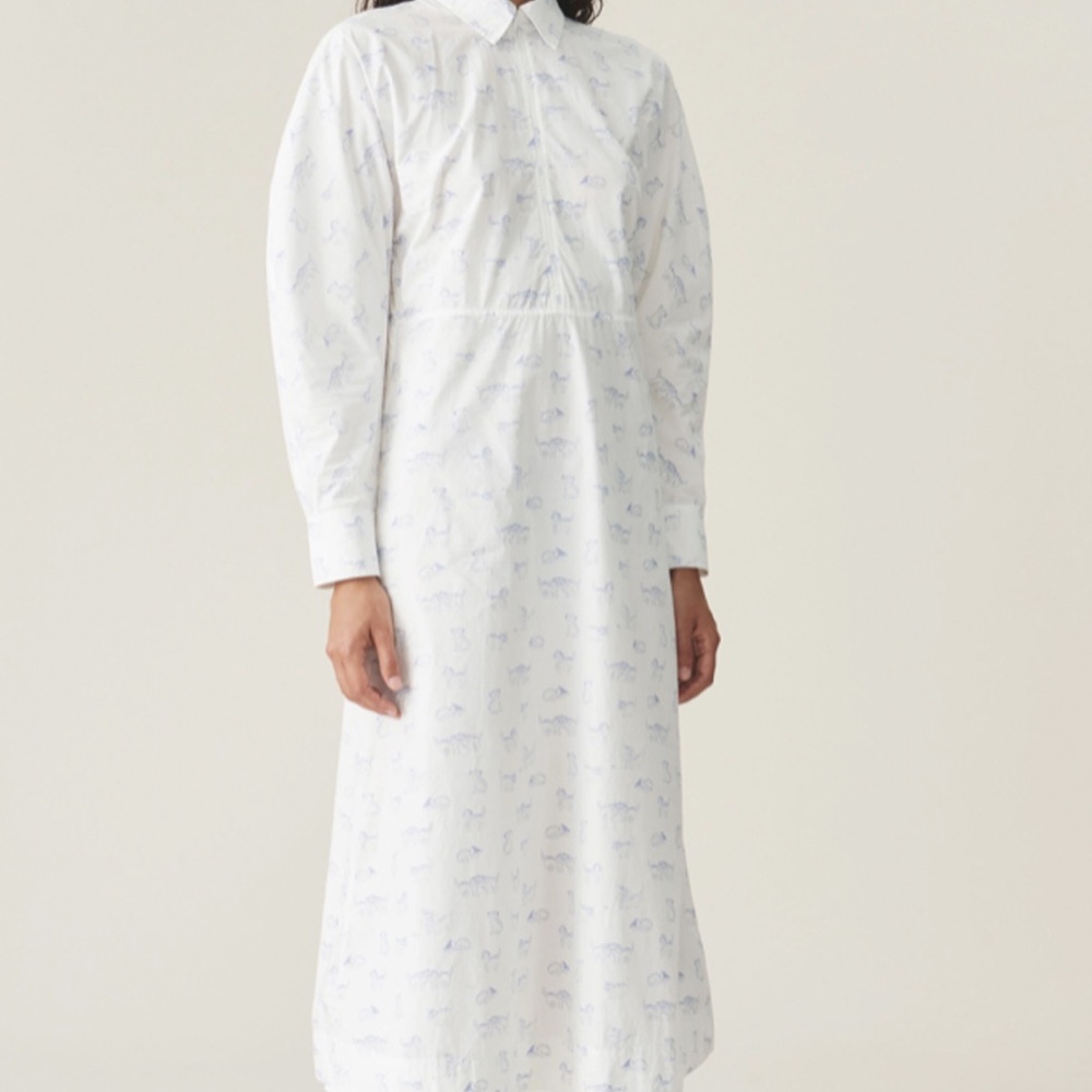 Ganni
Printed Poplin Midi Shirtdress